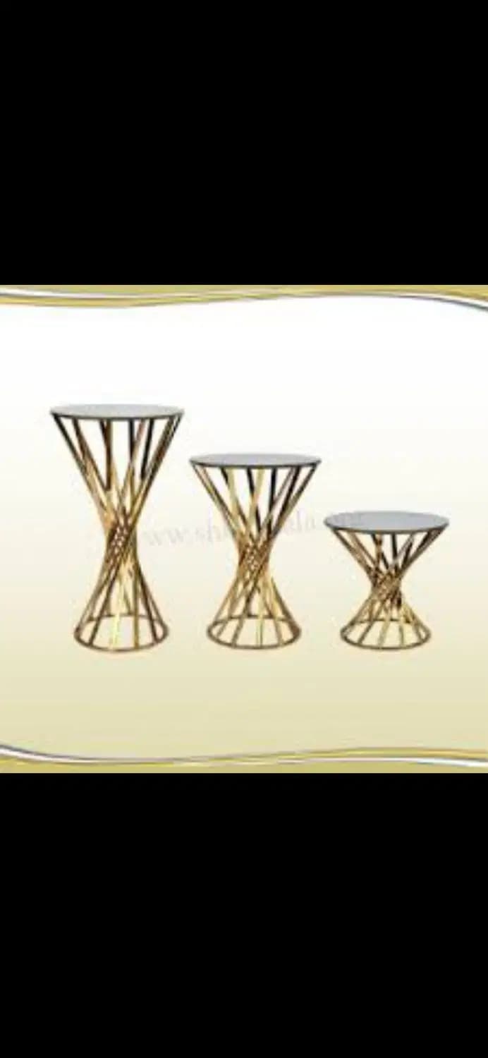 میز طلایی 3عدد