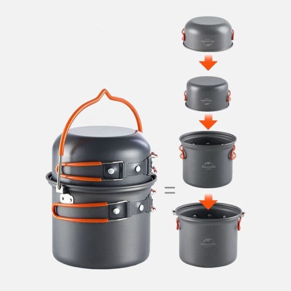 ست قابلمه کمپینگ نیچرهایک مدل Updated Four Piece